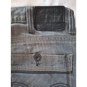 Levi Strauss 514 Vintage Slim Straight 7 Pockets 38x32 Zip Fly Cargo Gray Wash